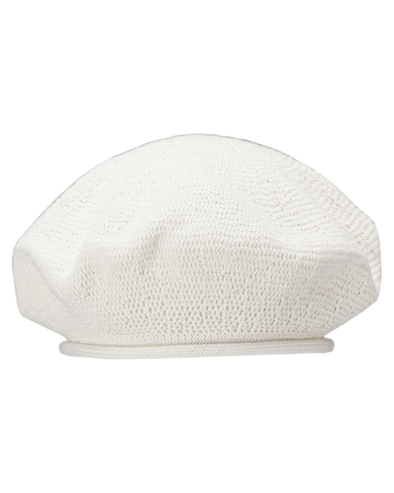 Modische Baumwoll-Baskenmütze für Damen - Cream