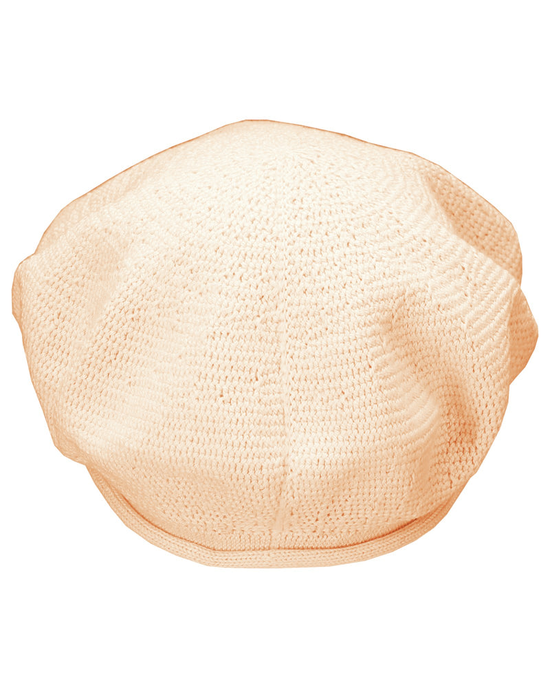Modische Baumwoll-Baskenmütze für Damen - Puder