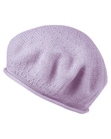Modische Baumwoll-Baskenmütze für Damen - Lavendel