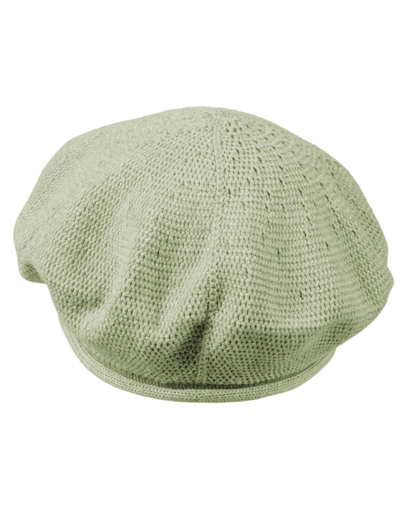 Modische Baumwoll-Baskenmütze für Damen - Grüner Tee