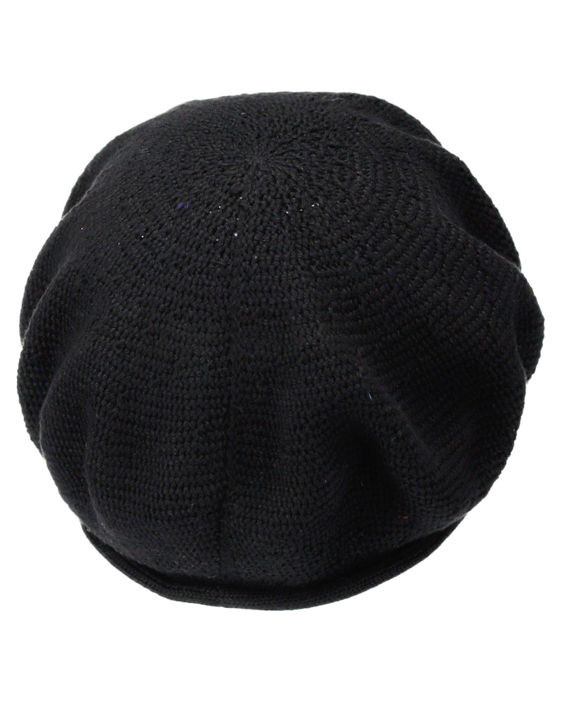 Modische Baumwoll-Baskenmütze für Damen - Schwarz