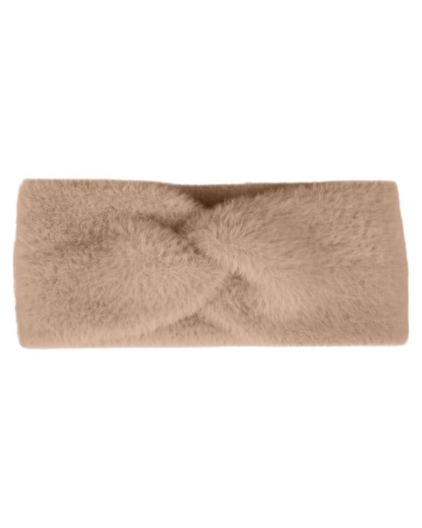 Stirnband Funfur Angora - Nougat