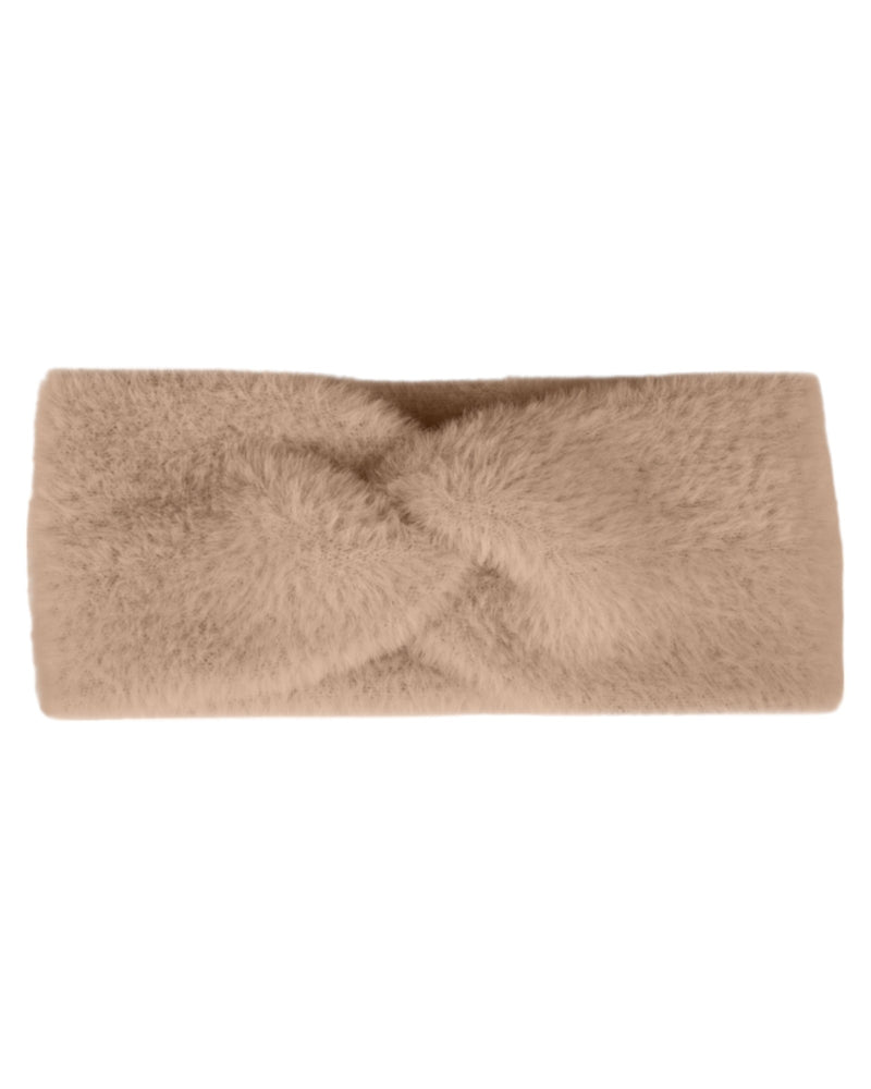 Stirnband Funfur Angora - Nougat