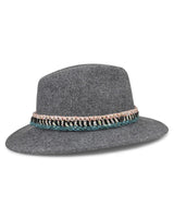 Damen Woll-Fedora - Anthrazit meliert