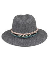 Damen Woll-Fedora - Anthrazit meliert