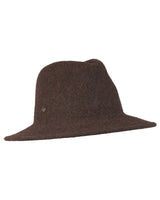 Damen Woll-Fedora - Braun meliert