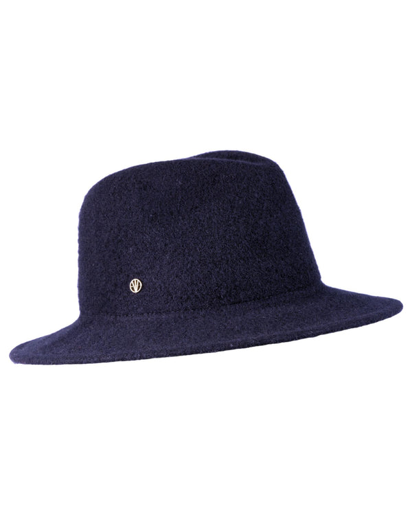 Damen Woll-Fedora - Marine