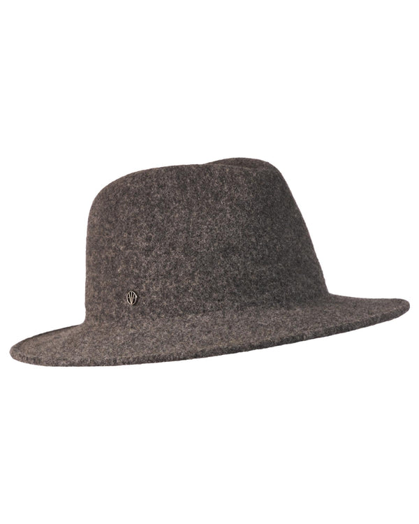 Damen Woll-Fedora - Anthrazit meliert