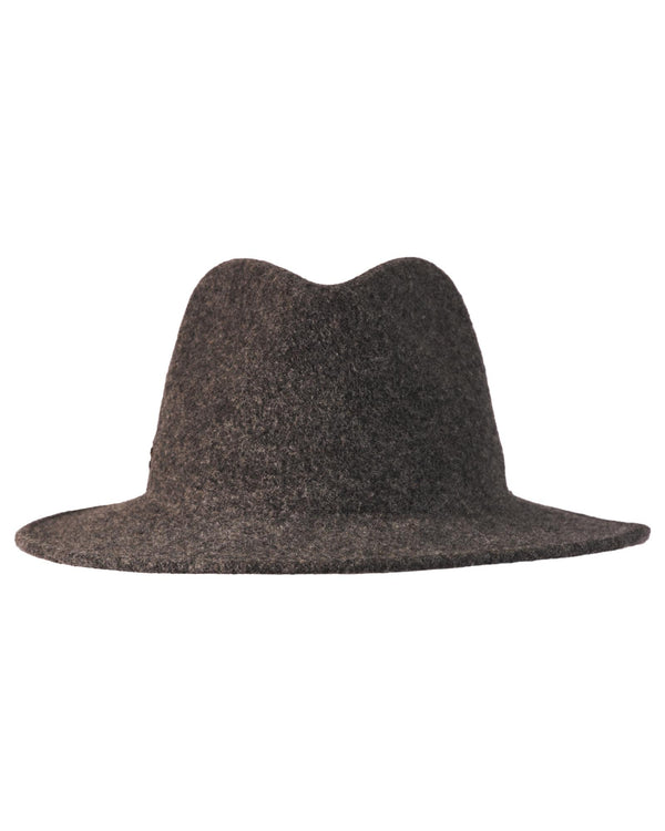 Damen Woll-Fedora - Anthrazit meliert