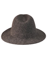 Damen Woll-Fedora - Anthrazit meliert