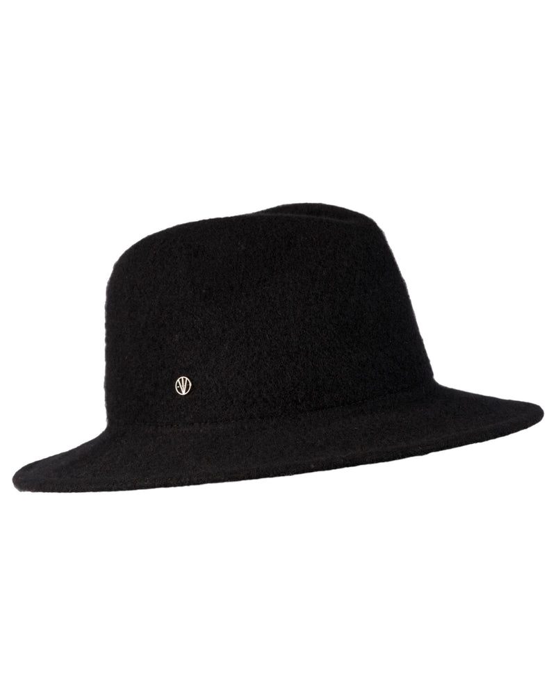 Damen Woll-Fedora - Schwarz