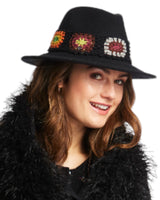 Damen Woll-Fedora - Schwarz