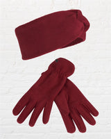 PolarSoft ® Stirnband + Handschuh - Dunkel Rot