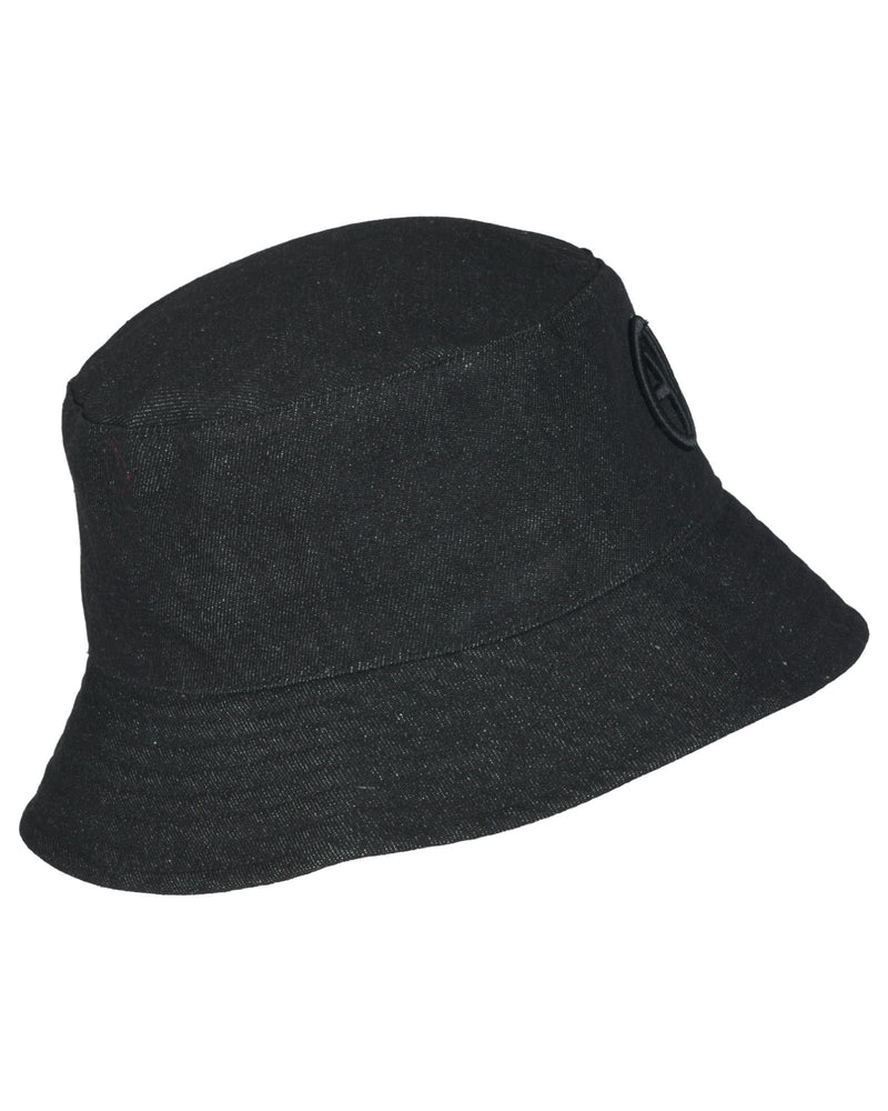 Bucket Hut mit Logo-Denim Schwarz