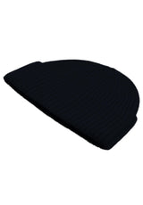 Kaschmir-Mütze, Handschuh + Schal mit geometrischem Muster - Marine